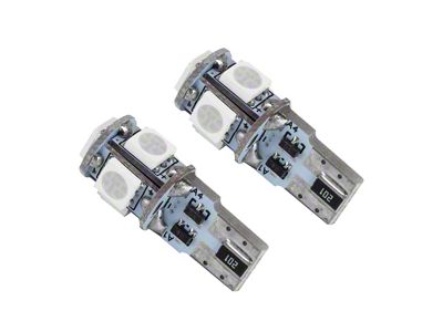 ORACLE T10 5 LED 3 Chip SMD Bulbs (Pair) - Aqua