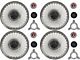 14 Original-Style Knock-Off Wire Wheel Cover Kit with Spinners and Emblems