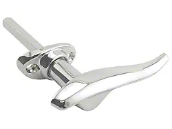 Outside Door Handle - Curved Base - Chrome - Rear Left HandOf Fordor - Front Right Hand Of Ford Closed Car Except 3 Window Coupe & Cabriolet