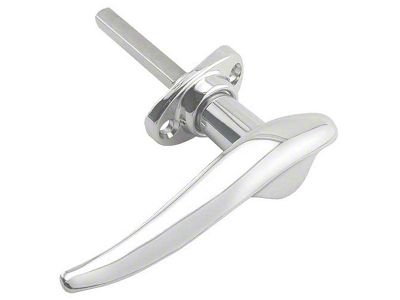 Outside Door Handle - Chrome - Curved Base - Rear Right Hand Of Fordor - Front Left Hand Of Ford Closed Car Except 3 Window Coupe & Cabriolet