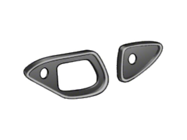Outside Door Handle Pad Set - Front & Rear - Black Rubber -4 Pieces - Ford 2 & 4 Door Sedan Ford Custom 300 & Ford Galaxie/Mercury