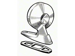 OPR Outside Rear View Mirror/ Round Head/ Right Side (1965 Falcon Sedan Delivery; 65-66 Comet; 65-66 Falcon)