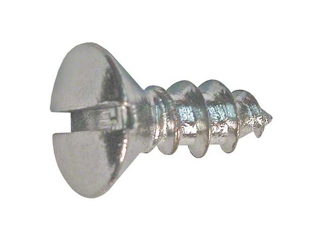 Oval Head Sheet Metal Screw - Slotted - 10 X 1/2