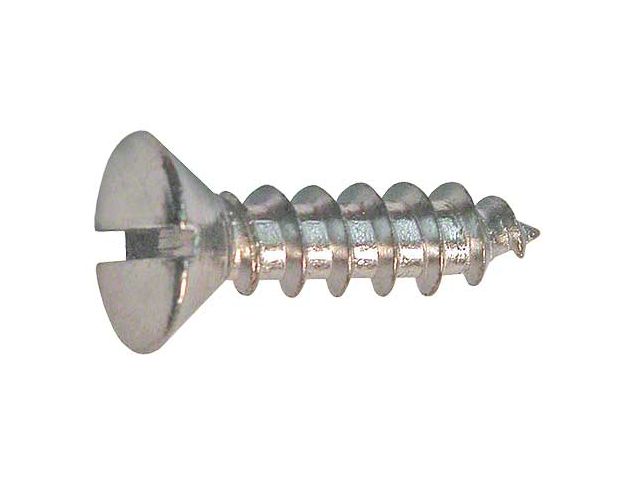 Oval Head Sheet Metal Screw - Slotted - 10 X 3/4