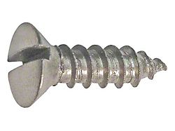 Oval Head Sheet Metal Screw - Slotted - 14 X 7/8 - Nickel (1935-1936 Ford Truck)