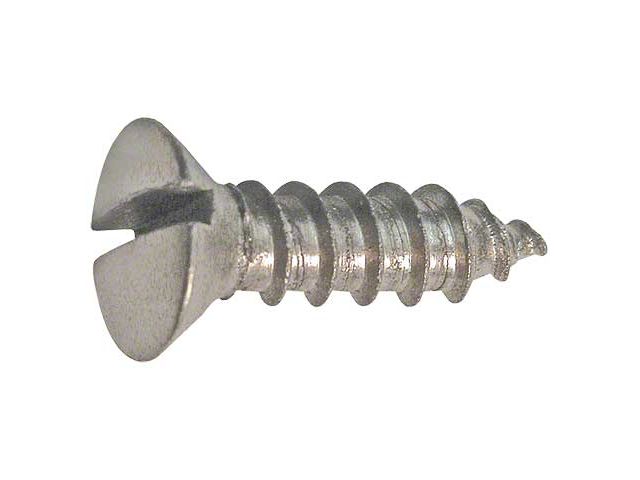 Oval Head Sheet Metal Screw - Slotted - 14 X 7/8 - Nickel