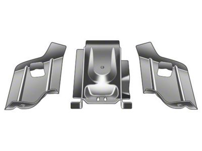 Panel Below Trunk Lid Brace Kit - Connects Tool Tray To Lower Panel - 3 Pieces - Ford Tudor & Ford Fordor Flatback