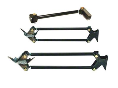 Parallel weld-in 4 link kit, powercoated Black