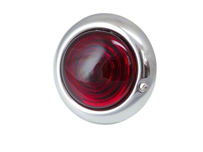 Parking Light Assembly - Red Lens - Stainless Steel Rim -12 Volt - 1947-48 Ford Passenger