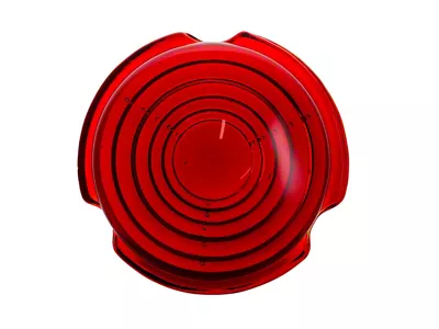 Parking Light Lens - Round - Red Glass - 1947-48 Ford Passenger