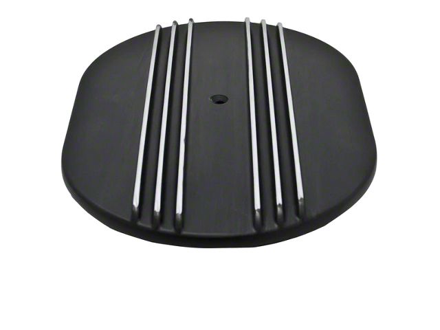 Partial-Finned Aluminum Air Cleaner, 12'' Oval With Black Finish, 1932-1985