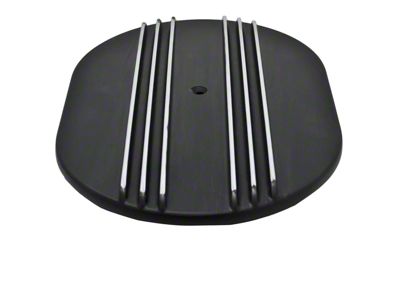 Partial-Finned Aluminum Air Cleaner, 12'' Oval With Black Finish, 1932-1985 (F-Series with 5-5/8 Carburetor Neck)