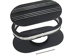 Partial-Finned Aluminum Air Cleaner, 15'' Oval With Black Finish (60-69 Comet; 60-70 Falcon; 61-65 Falcon Sedan Delivery)