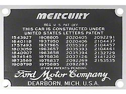 Patent Plate - With Rivets - Mercury