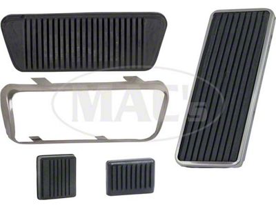 Pedal Pad Kit, Automatic Transmission, Drum Brakes, Fairlane, Ranchero, 1966-1967