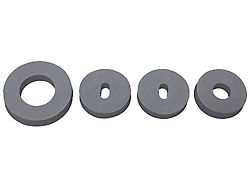 Pedal & Steering Tube Floor Seals - Sponge Rubber - 4 Pieces - Ford Passenger