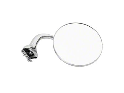 OPR Outside Rear View Mirror; 4-Inch; Polished Stainless Steel (Universal; Some Adaptation May Be Required)