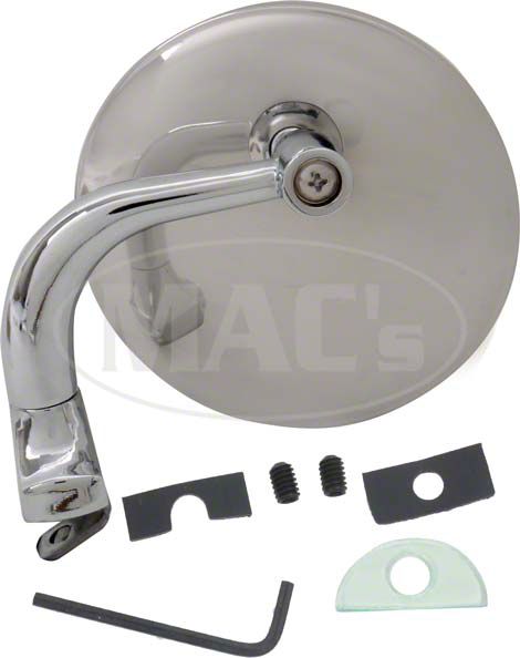 OPR Ecklers Outside Rear View Mirror; 4-Inch; Polished