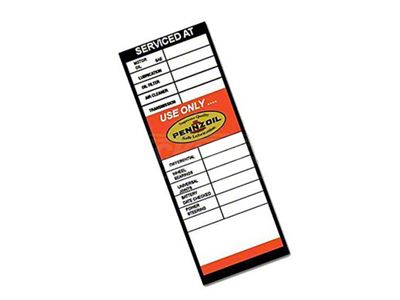 Pennzoil Door Jamb Sticker Card, 1947-1987
