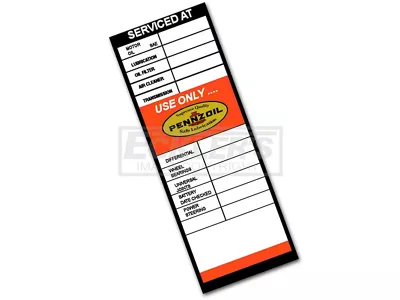 Pennzoil Door Jamb Sticker Card,