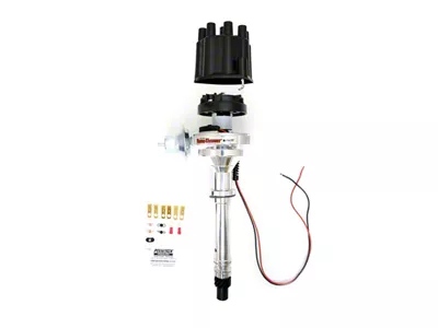 PerTronix Flame-Thrower Electronic Distributor with Vacuum Advance and Ignitor III; Female Terminals; Black (67-87 V8 Camaro)