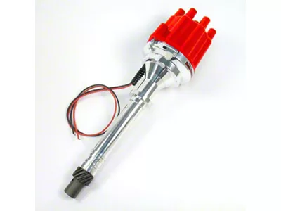 PerTronix Flame-Thrower Electronic Distributor without Vacuum Advance with Ignitor III; Female Terminals; Red (67-87 V8 Camaro)