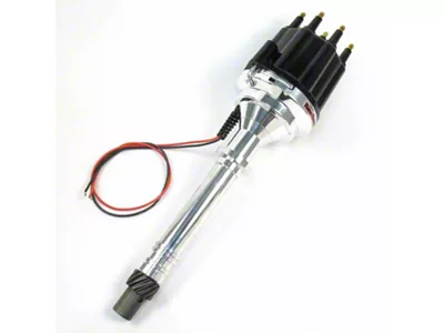 PerTronix Flame-Thrower Electronic Distributor without Vacuum Advance; Male Terminals; Black (67-87 V8 Camaro)