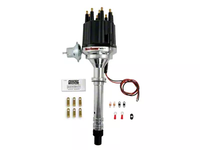 PerTronix Flame-Thrower Electronic Distributor with Vacuum Advance; Male Terminals; Black (67-87 V8 Camaro)