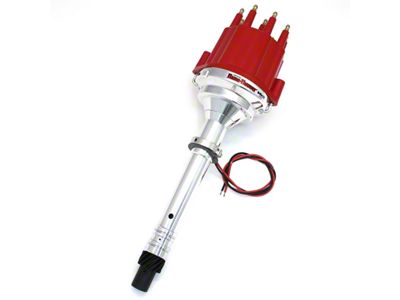 PerTronix Flame-Thrower Electronic Distributor without Vacuum Advance with Ignitor III; Male Terminals; Red (57-81 V8 Corvette C1, C2, C3 & C4)