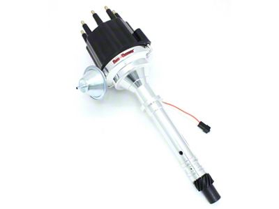 PerTronix Flame-Thrower Electronic Distributor with Magnetic Trigger and Vacuum Advance; Male Terminals; Black (57-81 V8 Corvette C1, C2, C3 & C4)