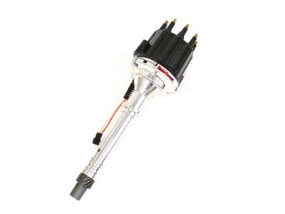 PerTronix Flame-Thrower Electronic Distributor with Magnetic Trigger without Vacuum Advance; Male Terminals; Black (57-81 V8 Corvette C1, C2, C3 & C4)