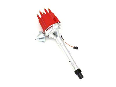 PerTronix Flame-Thrower Electronic Distributor with Magnetic Trigger and Vacuum Advance; Male Terminals; Red (57-81 V8 Corvette C1, C2, C3 & C4)