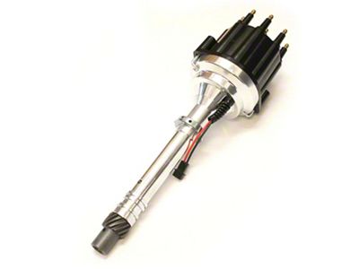 PerTronix Flame-Thrower Electronic Distributor with Magnetic Trigger and Slip Collar without Vacuum Advance; Male Terminals; Black (57-81 V8 Corvette C1, C2, C3 & C4)