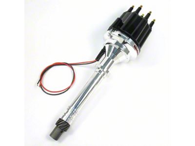 PerTronix Flame-Thrower Electronic Distributor without Vacuum Advance; Male Terminals; Black (57-81 V8 Corvette C1, C2, C3 & C4)