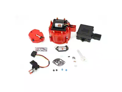 PerTronix Flame-Thrower Distributor HEI III Race Tune Up Kit with Digital Rev Limiter; Red (75-92 Small Block V8 Camaro)