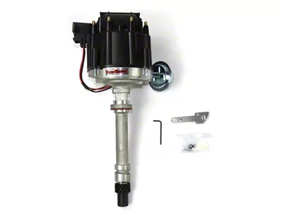 PerTronix Flame-Thrower HEI Race Distributor; Male Terminals; Black; IMCA Approved (75-92 Small Block V8 Camaro)