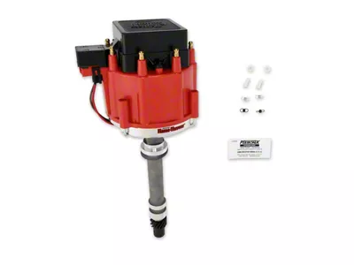 PerTronix Flame-Thrower HEI Race Distributor; Male Terminals; Red (75-92 Small Block V8 Camaro)