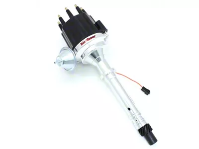 PerTronix Flame-Thrower Electronic Distributor with Magnetic Trigger and Vacuum Advance; Male Terminals; Black (1957 V8 150, 210, Bel Air, Nomad)