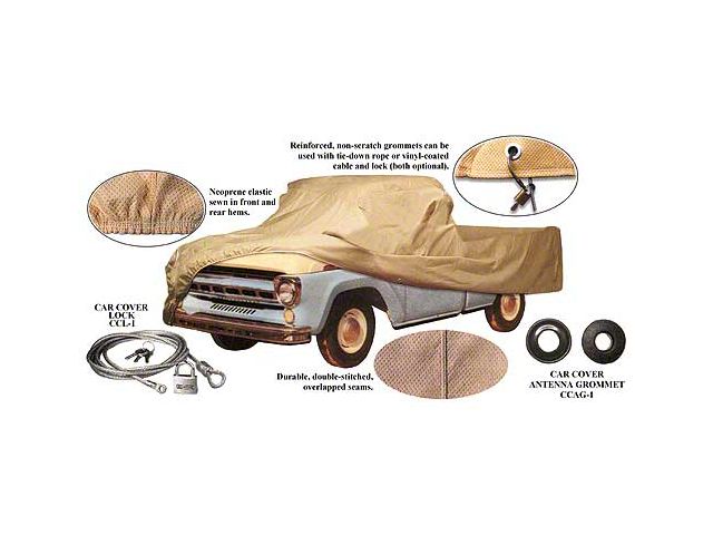 Pickup Truck Cover - Tan Flannel - Pickup With Short Bed