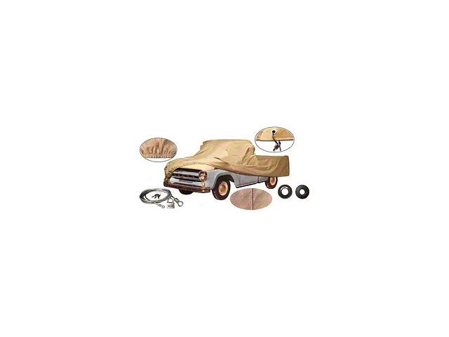 Pickup Truck Cover - Tan Flannel - Pickup With Short Bed