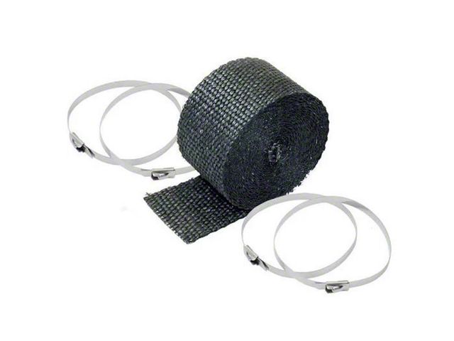 Pipe Wrap & Locking Ties Kit - Black - 2 in x 25 ft
