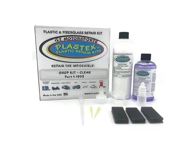 Plastex Plastic and Fiberglass Repair Shop Kit; Clear