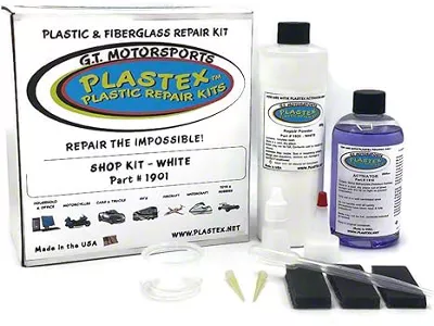 Plastex Plastic and Fiberglass Repair Shop Kit; White
