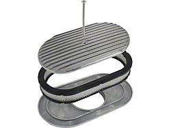 Polished Aluminum 15 Oval Finner Engine Air Cleaner (66-79 Bronco)