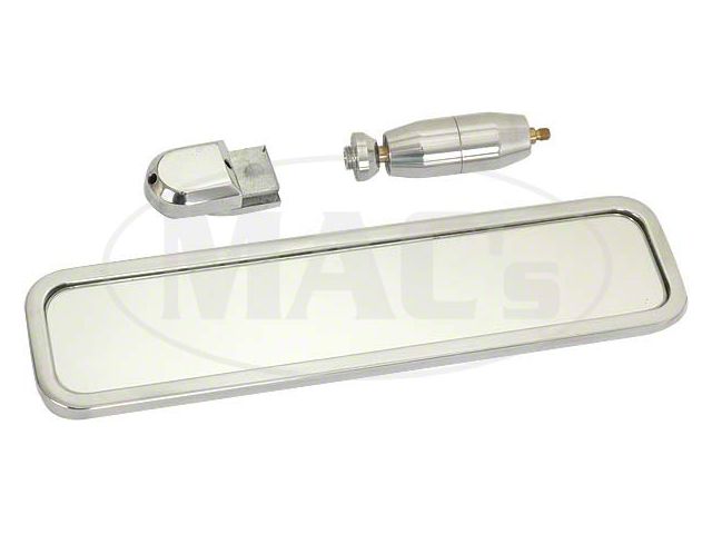 Polished Aluminum Universal Rear View Mirror