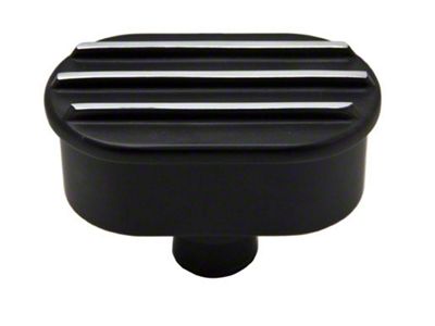 Polished Billet Aluminum Breather, Finned, Black