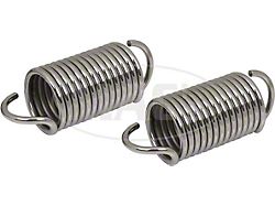 Polished Stainless Steel Hood Hinge Springs, Stock Hood (64-66 Fairlane; 68-69 Torino)