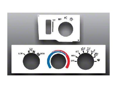 Heater Control Overlay,No Defrost,HVAC,Firebird,1993..2002