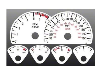 Gauge Overlay,Firebird,150 MPH V8,1993..1996