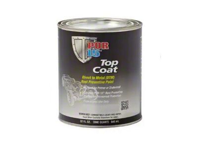 POR-15 Top Coat Paint in Assorted Colors, Quart